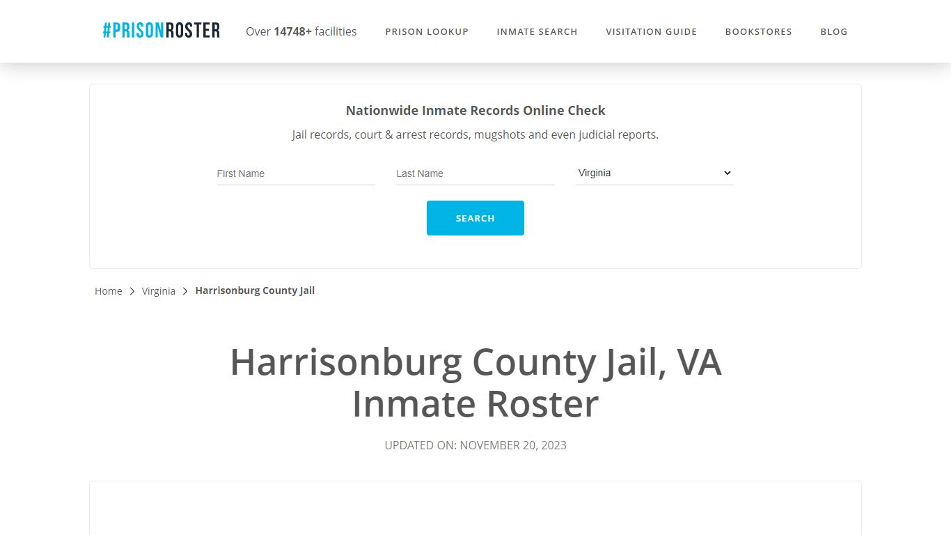Harrisonburg County Jail, VA Inmate Roster - Prisonroster
