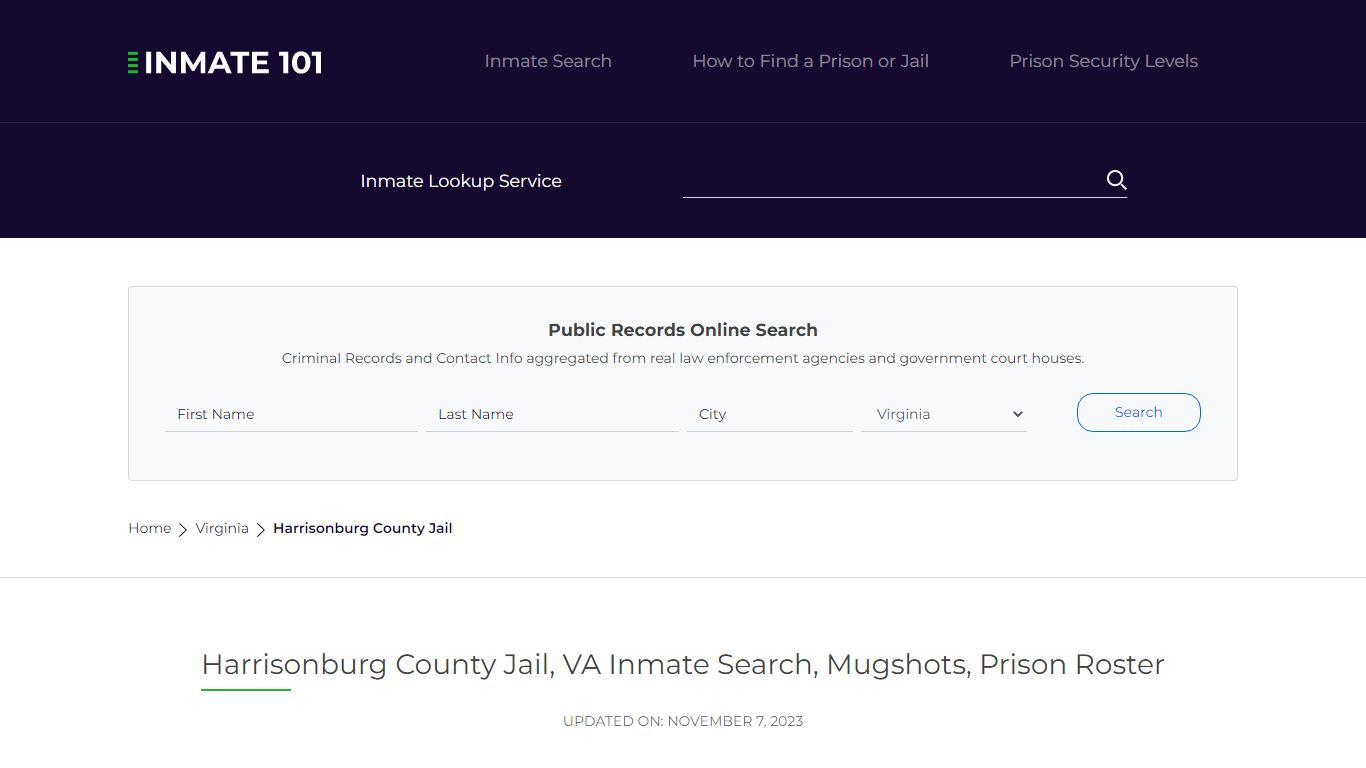 Harrisonburg County Jail, VA Inmate Search, Mugshots, Prison Roster